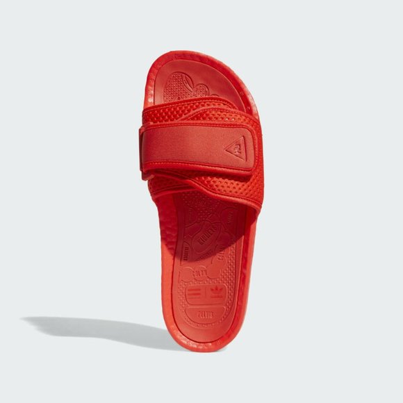 Adidas Men's Red PHARRELL WILLIAMS CHANCLETAS HU Boost 8 us SLIDES FY6140 - Picture 3 of 6